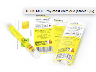 Ethylotest 0,2g chimique jetable - My Pharmacie Box